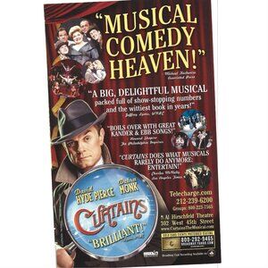 Curtains David Hyde Pierce Debra Monk Broadway Hirschfield Theatre 2000 Print Ad